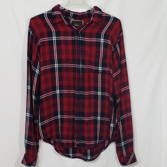 Rails Tops - Rails Red Black Flannel Long Sleeve Plaid Top SZ M